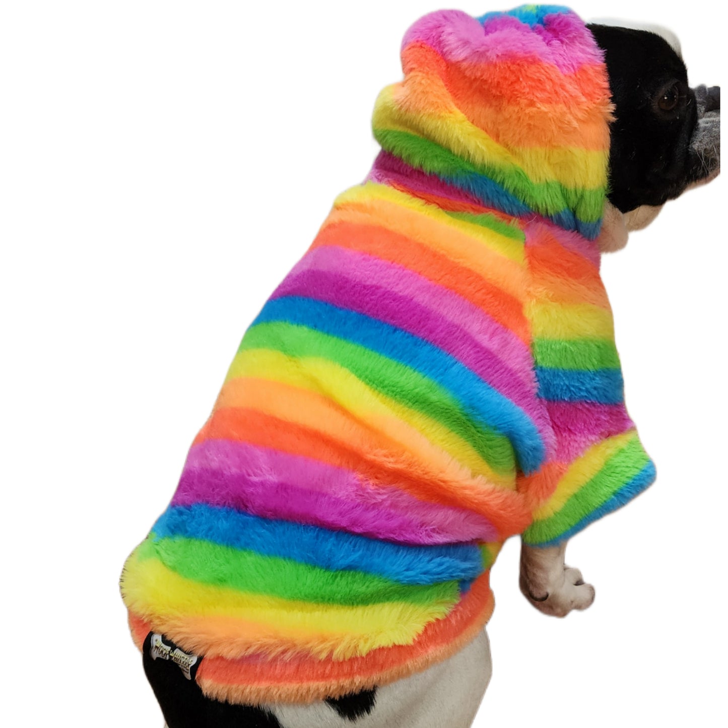 FUZZY RAINBOW HOODIE OR TURTLENECK