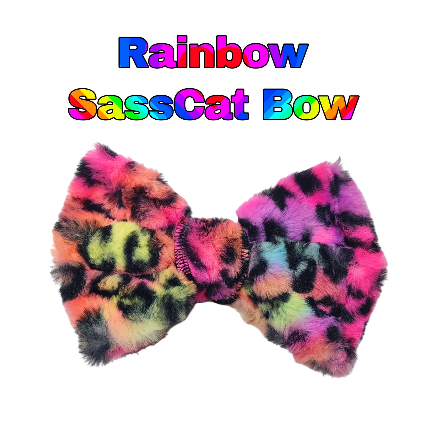 Rainbow SassCat Bow