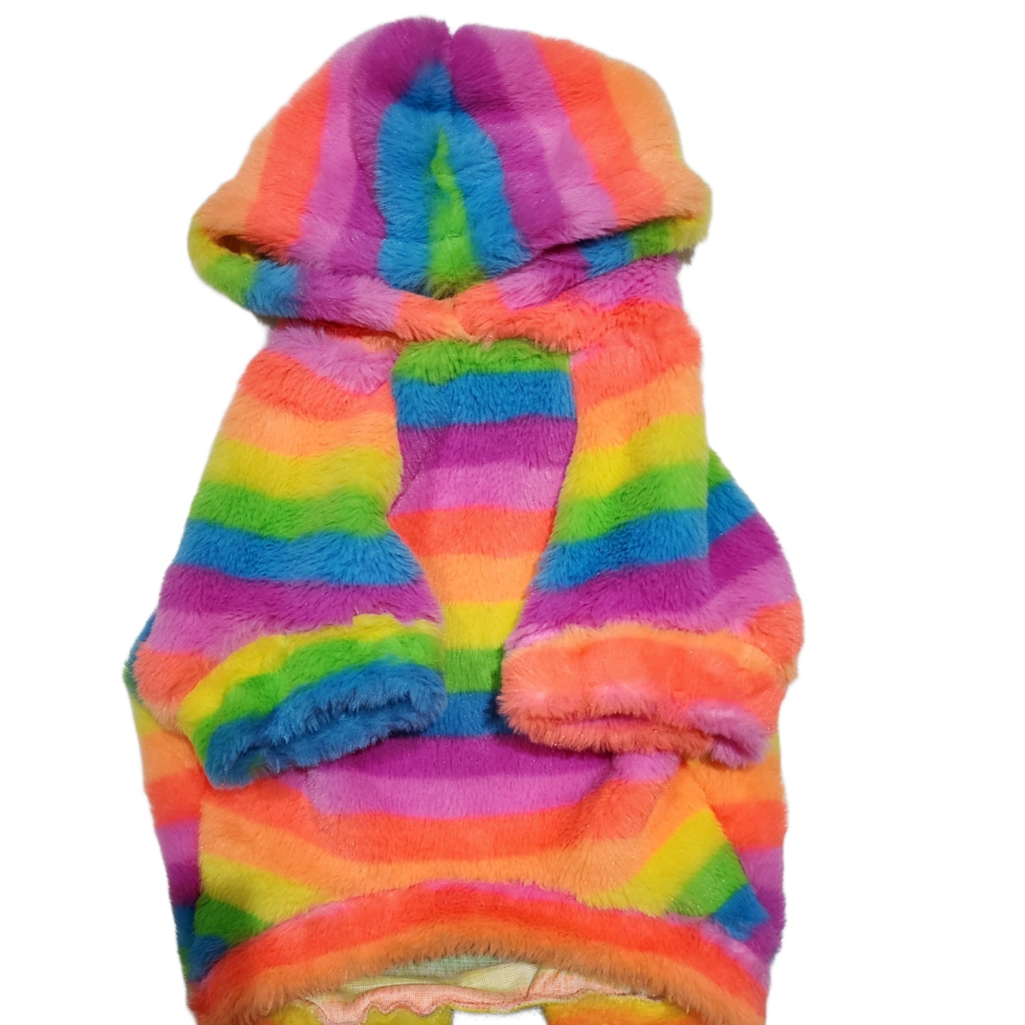 FUZZY RAINBOW HOODIE OR TURTLENECK