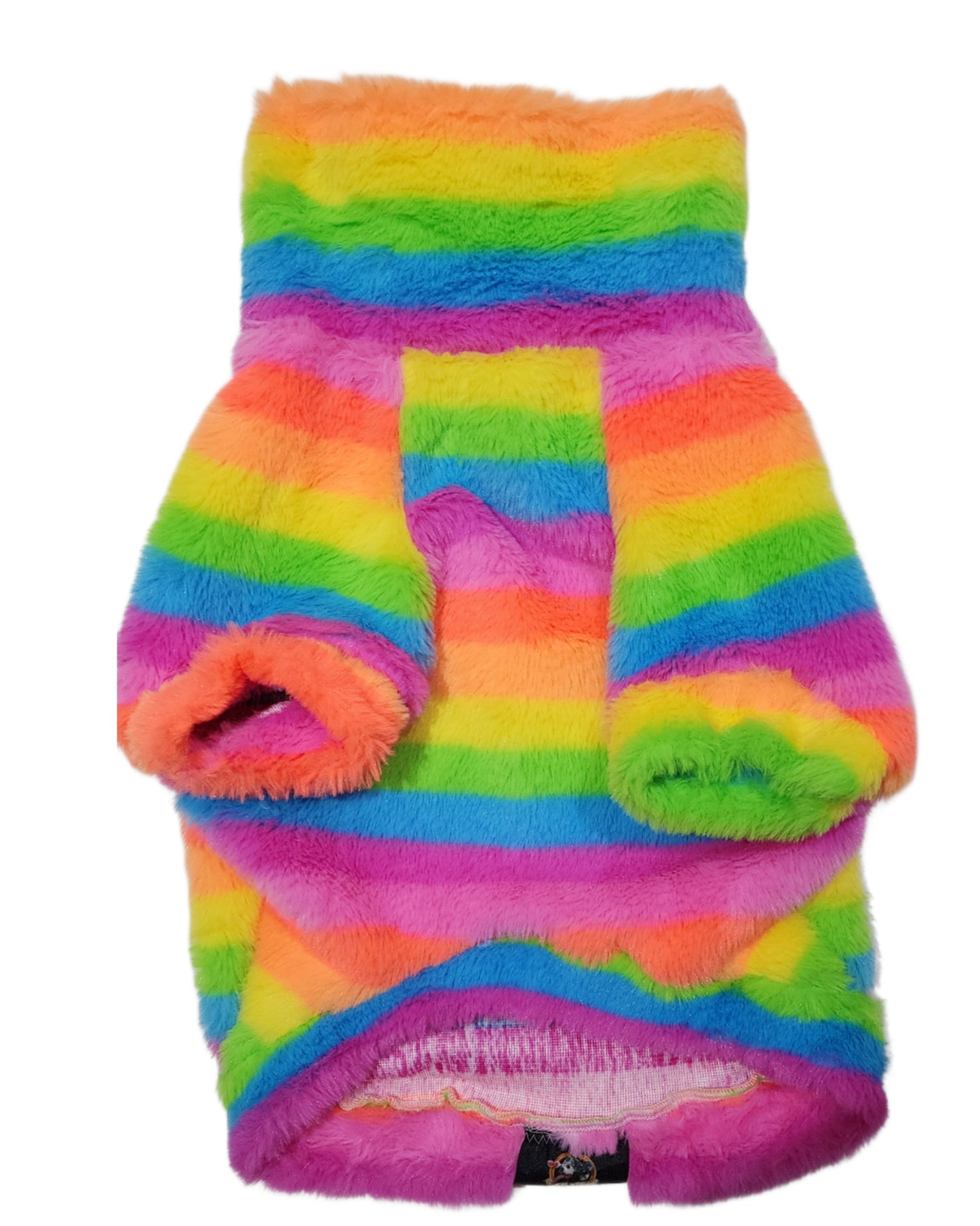 FUZZY RAINBOW HOODIE OR TURTLENECK