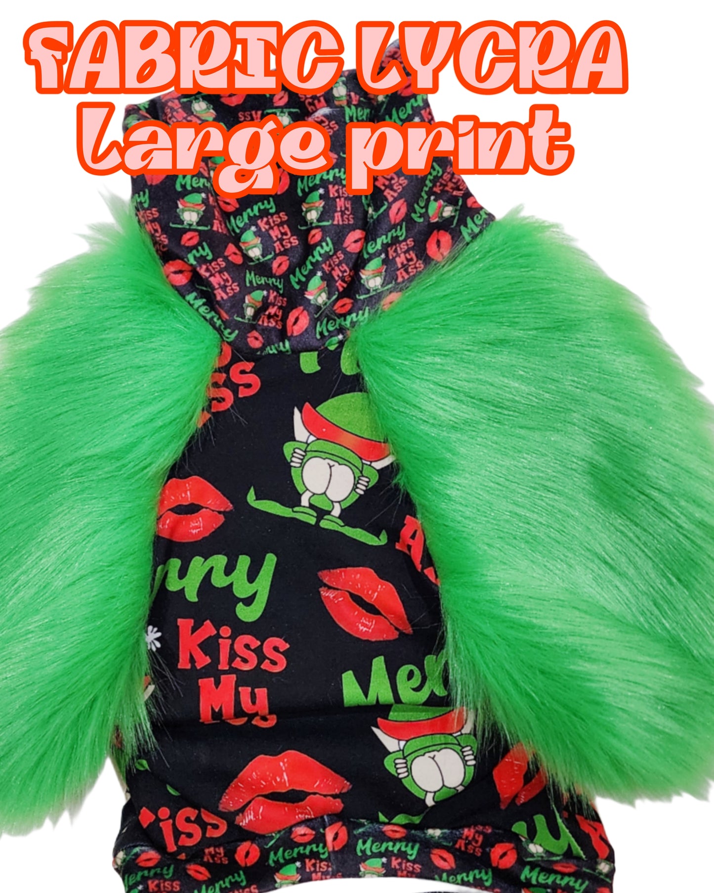 MERRY KISSMYASS 💚💋 LYCRA  XL LARGE PRINT