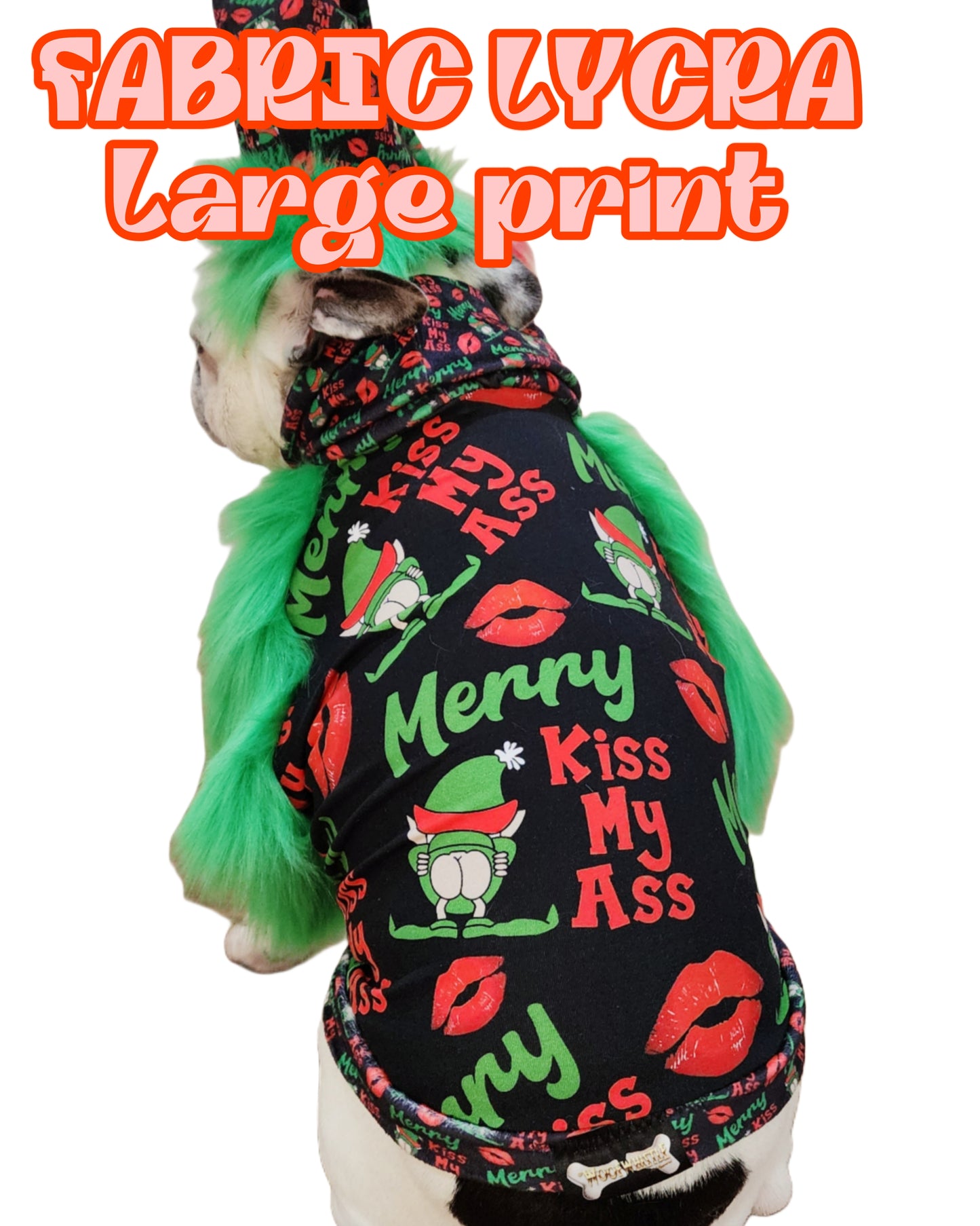 MERRY KISSMYASS 💚💋 LYCRA  XL LARGE PRINT