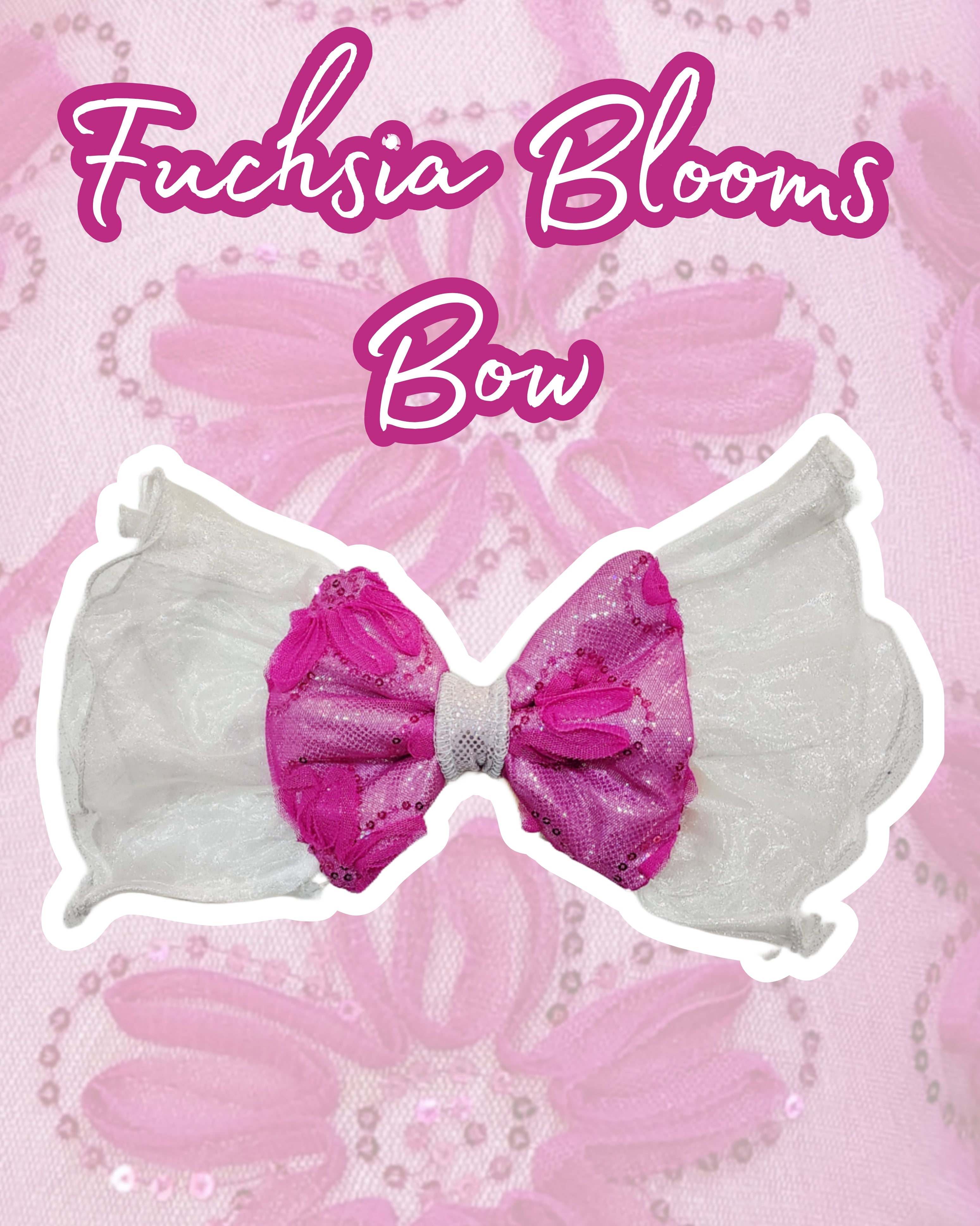 Fuchsia Blooms Bow