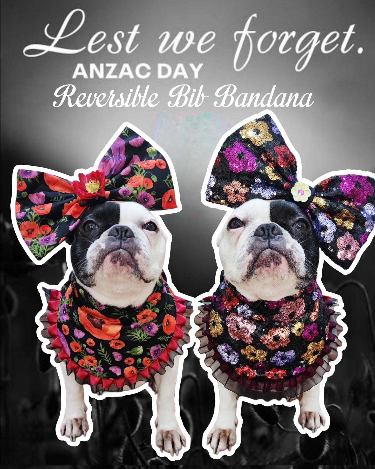 Poppies Reversible Bandana's