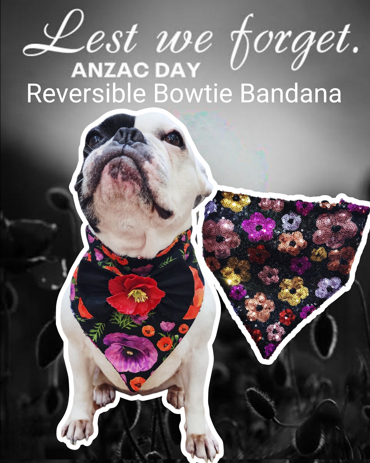 Poppies Reversible Bandana's