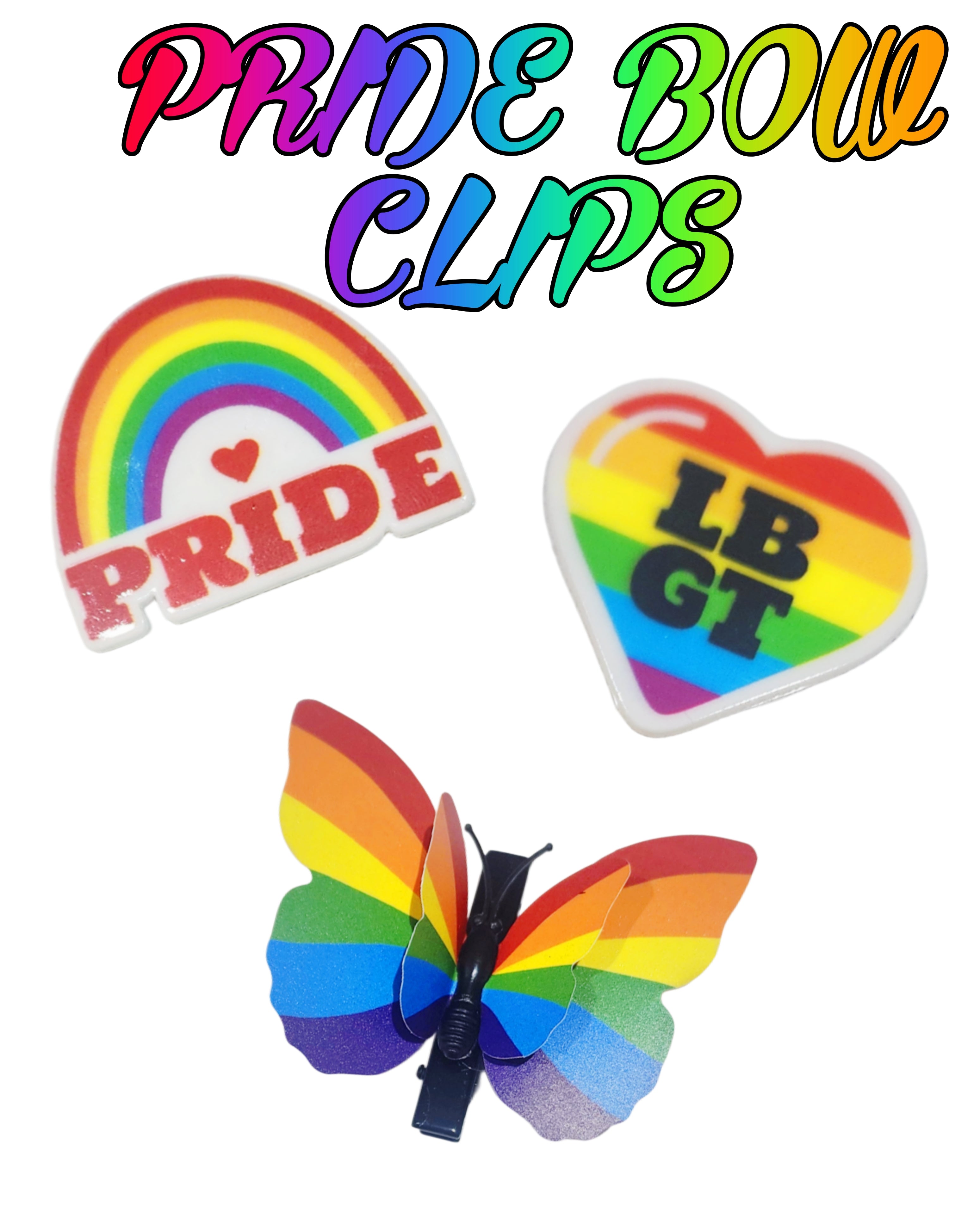 PRIDE BOW CLIPS